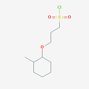 molecular formula C10H19ClO3S B13528461 3-((2-Methylcyclohexyl)oxy)propane-1-sulfonyl chloride 