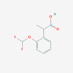 molecular formula C10H10F2O3 B13528473 2-(2-(Difluoromethoxy)phenyl)propanoic acid 