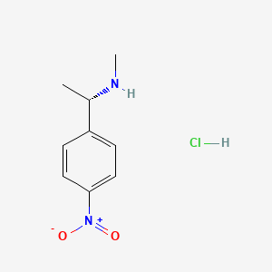 molecular formula C9H13ClN2O2 B13528501 methyl[(1S)-1-(4-nitrophenyl)ethyl]aminehydrochloride 