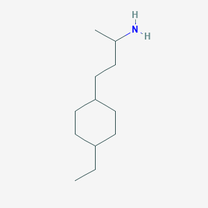 molecular formula C12H25N B13528570 4-(4-Ethylcyclohexyl)butan-2-amine 