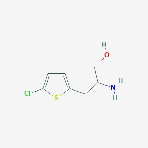 molecular formula C7H10ClNOS B13528571 2-Amino-3-(5-chlorothiophen-2-yl)propan-1-ol 