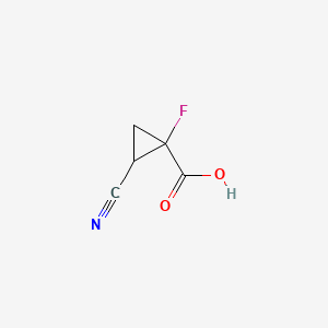 2-Cyano-1-fluoro-cyclopropanecarboxylic acid