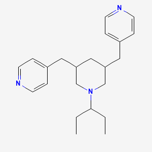 4-{[1-(Pentan-3-yl)-5-[(pyridin-4-yl)methyl]piperidin-3-yl]methyl}pyridine