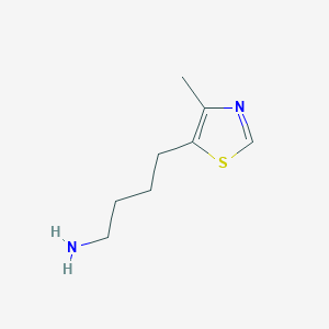 molecular formula C8H14N2S B13528581 4-(4-Methylthiazol-5-yl)butan-1-amine 