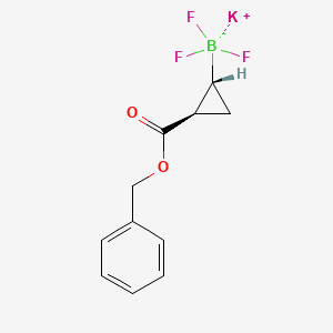 molecular formula C11H11BF3KO2 B13528615 rac-potassium [(1R,2R)-2-[(benzyloxy)carbonyl]cyclopropyl]trifluoroboranuide 