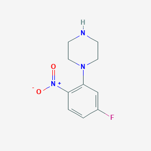 molecular formula C10H12FN3O2 B13528618 1-(5-Fluoro-2-nitrophenyl)piperazine 