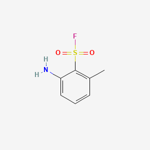 molecular formula C7H8FNO2S B13528651 2-Amino-6-methylbenzenesulfonyl fluoride 