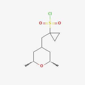 1-{[(2R,6S)-2,6-dimethyloxan-4-yl]methyl}cyclopropane-1-sulfonyl chloride