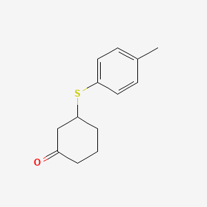 molecular formula C13H16OS B13528685 Cyclohexanone, 3-[(4-methylphenyl)thio]- CAS No. 77670-22-5