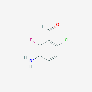 3-Amino-6-chloro-2-fluorobenzaldehyde