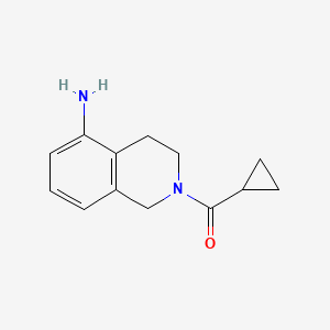 molecular formula C13H16N2O B13528712 (5-Amino-3,4-dihydroisoquinolin-2(1h)-yl)(cyclopropyl)methanone 