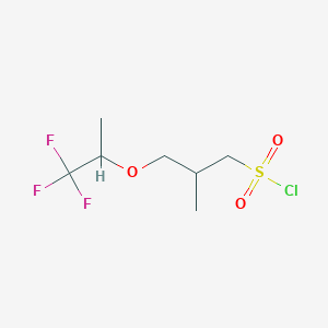 2-Methyl-3-((1,1,1-trifluoropropan-2-yl)oxy)propane-1-sulfonyl chloride