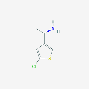 molecular formula C6H8ClNS B13528735 (1S)-1-(5-chlorothiophen-3-yl)ethan-1-amine 