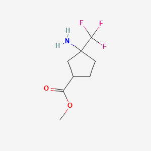 Methyl 3-amino-3-(trifluoromethyl)cyclopentane-1-carboxylate