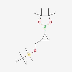 Tert-butyldimethyl{[2-(tetramethyl-1,3,2-dioxaborolan-2-yl)cyclopropyl]methoxy}silane