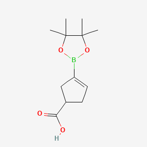 3-(4,4,5,5-Tetramethyl-1,3,2-dioxaborolan-2-yl)cyclopent-3-ene-1-carboxylic acid