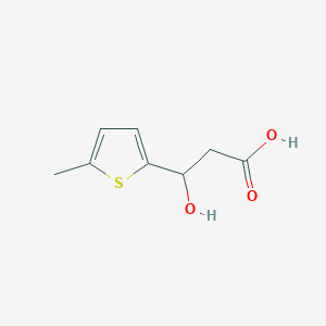 molecular formula C8H10O3S B13528752 3-Hydroxy-3-(5-methylthiophen-2-yl)propanoic acid 