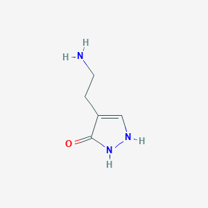 4-(2-Aminoethyl)-1,2-dihydropyrazol-3-one