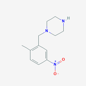 molecular formula C12H17N3O2 B13528854 4-Methyl-3-(piperazin-1-ylmethyl)aniline 