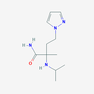 2-(Isopropylamino)-2-methyl-4-(1h-pyrazol-1-yl)butanamide