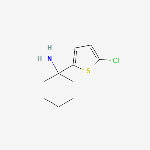 molecular formula C10H14ClNS B13528879 1-(5-Chlorothiophen-2-yl)cyclohexan-1-amine 