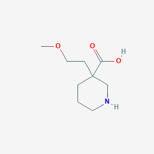 molecular formula C9H17NO3 B13528888 3-(2-Methoxyethyl)piperidine-3-carboxylic acid 