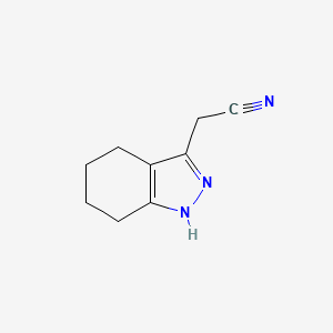 molecular formula C9H11N3 B13528896 2-(4,5,6,7-Tetrahydro-1h-indazol-3-yl)acetonitrile 