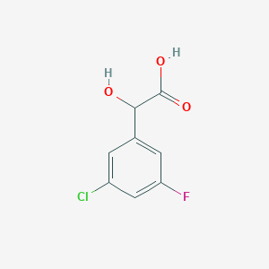 molecular formula C8H6ClFO3 B13528903 2-(3-Chloro-5-fluorophenyl)-2-hydroxyacetic acid 