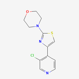 molecular formula C12H12ClN3OS B13528930 4-[4-(3-Chloropyridin-4-yl)-1,3-thiazol-2-yl]morpholine 