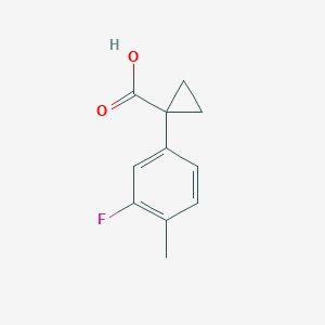 1-(3-Fluoro-4-methylphenyl)cyclopropane-1-carboxylic acid