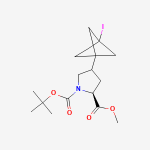 1-tert-butyl 2-methyl (2S)-4-{3-iodobicyclo[1.1.1]pentan-1-yl}pyrrolidine-1,2-dicarboxylate