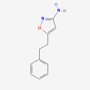 molecular formula C11H12N2O B13528995 5-Phenethylisoxazol-3-amine 