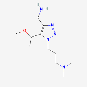 {1-[3-(dimethylamino)propyl]-5-(1-methoxyethyl)-1H-1,2,3-triazol-4-yl}methanamine