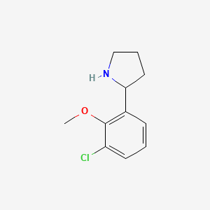 molecular formula C11H14ClNO B13529029 2-(3-Chloro-2-methoxyphenyl)pyrrolidine 