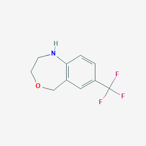 molecular formula C10H10F3NO B13529038 7-(Trifluoromethyl)-1,2,3,5-tetrahydro-4,1-benzoxazepine 