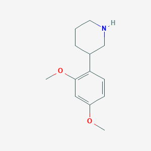 molecular formula C13H19NO2 B13529039 3-(2,4-Dimethoxyphenyl)piperidine 