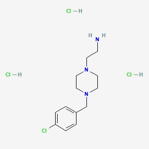 2-{4-[(4-Chlorophenyl)methyl]piperazin-1-yl}ethan-1-amine trihydrochloride