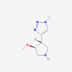 molecular formula C8H14N4O B13529062 Rac-4-[(3r,4r)-4-methoxypyrrolidin-3-yl]-1-methyl-1h-1,2,3-triazole 