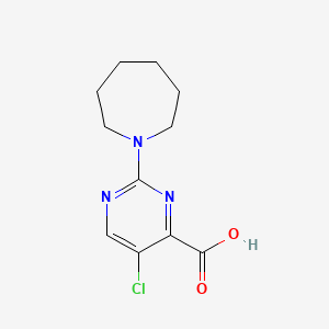 molecular formula C11H14ClN3O2 B13529115 2-(Azepan-1-yl)-5-chloropyrimidine-4-carboxylic acid 