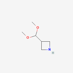 molecular formula C6H13NO2 B13529122 3-(Dimethoxymethyl)azetidine 