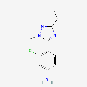 3-Chloro-4-(3-ethyl-1-methyl-1h-1,2,4-triazol-5-yl)aniline