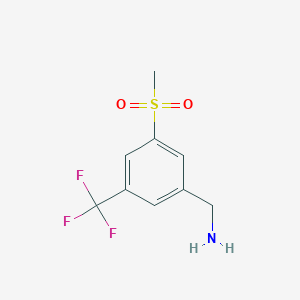 [3-Methanesulfonyl-5-(trifluoromethyl)phenyl]methanamine