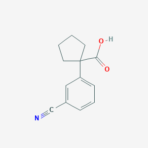 molecular formula C13H13NO2 B13529171 1-(3-Cyanophenyl)cyclopentane-1-carboxylic acid 