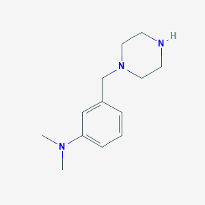 molecular formula C13H21N3 B13529173 N,N-dimethyl-3-(piperazin-1-ylmethyl)aniline 