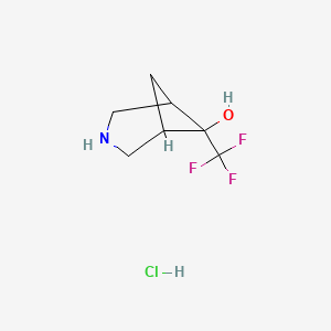 6-(Trifluoromethyl)-3-azabicyclo[3.1.1]heptan-6-olhydrochloride