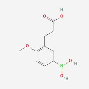 molecular formula C10H13BO5 B13529202 3-(5-Borono-2-methoxyphenyl)propanoic acid 