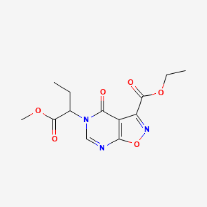 molecular formula C13H15N3O6 B13529210 Ethyl 5-(1-methoxy-1-oxobutan-2-yl)-4-oxo-[1,2]oxazolo[5,4-d]pyrimidine-3-carboxylate 