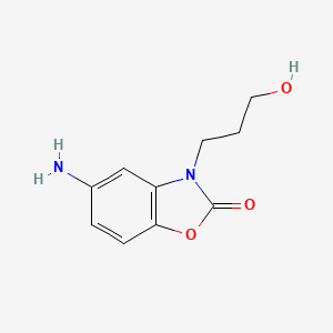 molecular formula C10H12N2O3 B13529234 5-Amino-3-(3-hydroxypropyl)benzo[d]oxazol-2(3h)-one 