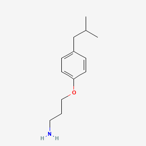 molecular formula C13H21NO B13529244 3-[4-(2-Methylpropyl)phenoxy]propan-1-amine 