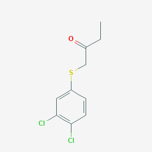 molecular formula C10H10Cl2OS B13529255 1-((3,4-Dichlorophenyl)thio)butan-2-one 